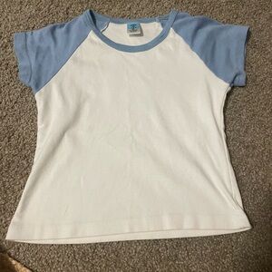 Blue and White Kids Raglan T-Shirt